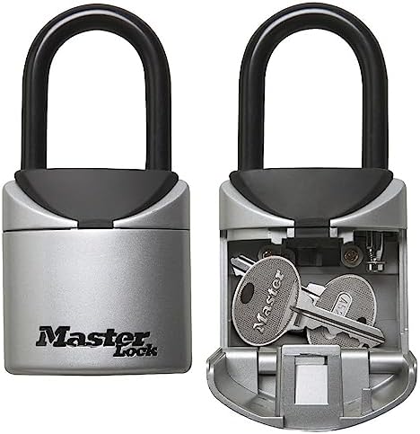 MASTER LOCK Przenośny mini sejf na klucze [XS] [z pałąkiem]  5406EURD  sejf na klucze z uchwytem  idealny w podróży, na urlop lub do uprawiania sportu