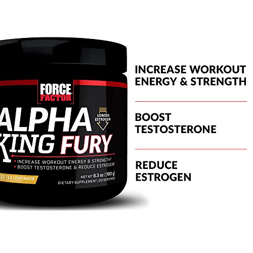 Alpha King Fury Testosterone Booster And Pre Workout For Men With Fenugreek Seed And L Citrulline To Reduce Estrogen And Fuel Workout Performance Drink Powder Supplement Force Factor 20 Servings Buy Online In