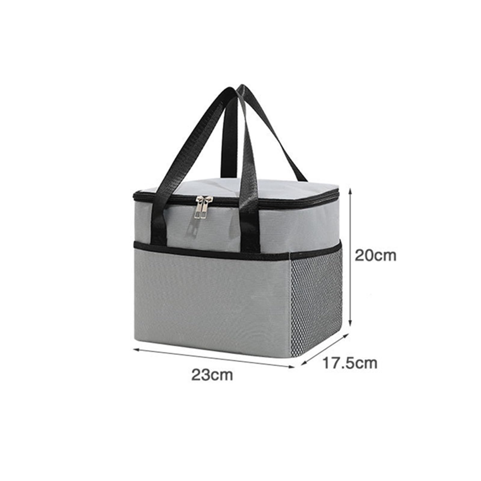 2 stücke 8L Große Kapazität Picknick Thermische Mittagessen Taschen(Grey)