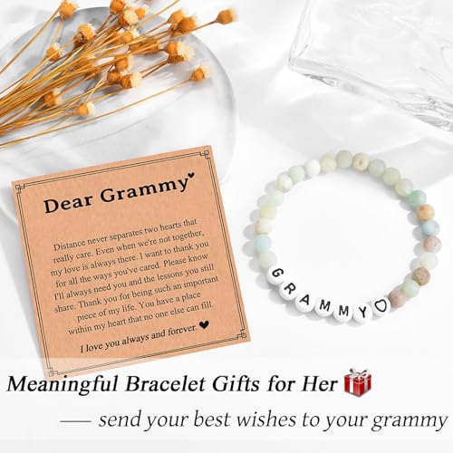 Gifts for Mom Mama Grandma Grammy Granny Gigi Mimi Nonna, Beaded Bracelets Birthday Mothers Day Christmas Jewelry Gifts for Women3
