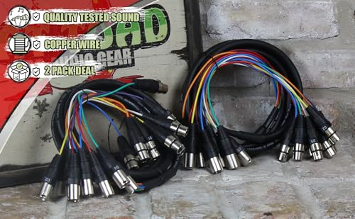 Câble XLR snake 8 canaux Fat Toad de 3 mètres pour interface et micro - 6