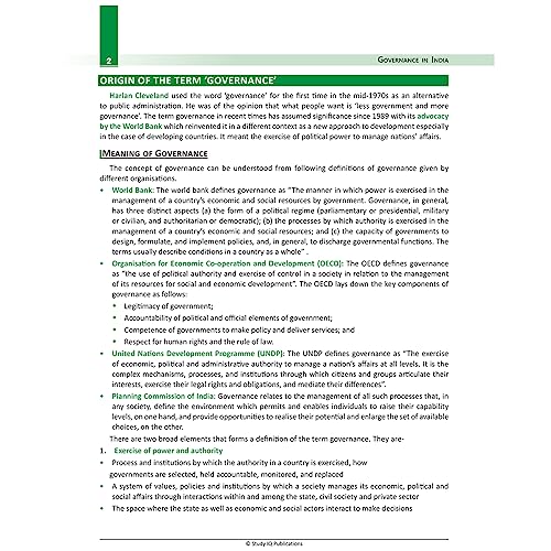 Image of Governance in India Book For UPSC CSE 2023 (1st Edition) by Study IQ | Governance in India Book UPSC Edition