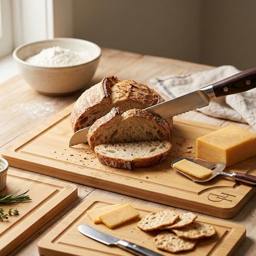 3 Piece Bamboo Cutting Board Set, Cutting Boards For Kitchen by Hampton Distribution - Used condition - Image 3