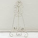 ガーデンガーデン アイアン ガーデンイーゼル 幅27cm×奥行27cm×高さ50cm アンティークホワイト SS-SPL-4866-WHT