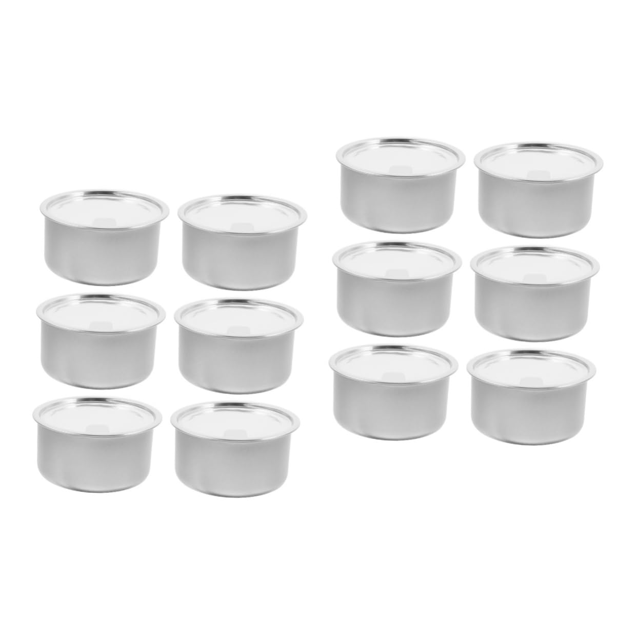 Garneck 6pcs Aluminum Food Preservation Cans Round Dessert Cans Airtight Storage for Wet Food Freezer Meal Containers Pet Treats