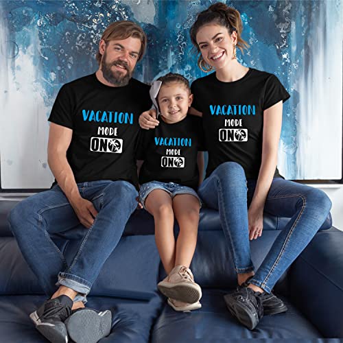 Image of Hangout Hub GiftsCafe.MWG1 Family Tshirt | Best Dad Mom Daughter Ever Printed Tees | Regular Fit Twinning T-Shirts (Cotton | Pack of 3 | Black)