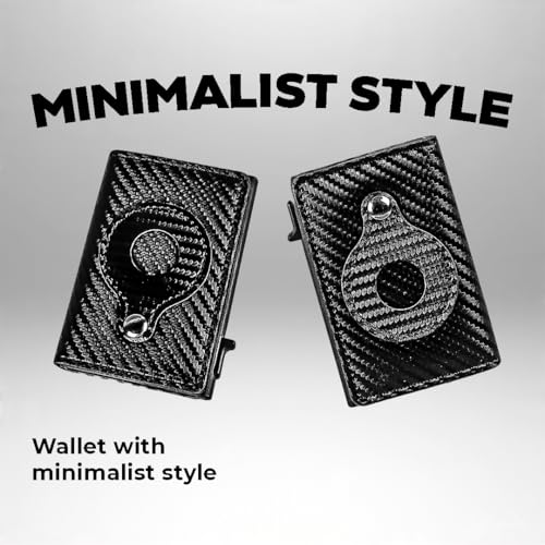 Carbon Shield RFID Blocking Wallet, Black Carbon Fiber, Magnetic Closure, Slim Design with Tracker Slot, Anti-Theft Protection2