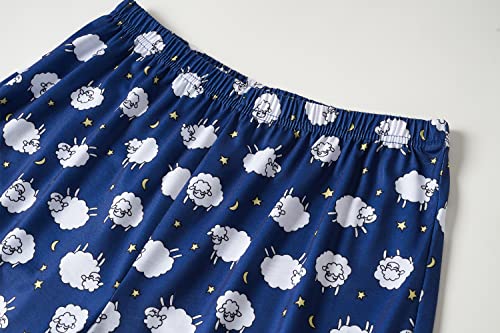 Image of YIJIU Women Soft Comfy Pajamas Cute Cat Short Sleeve Capri Pants PJS Set