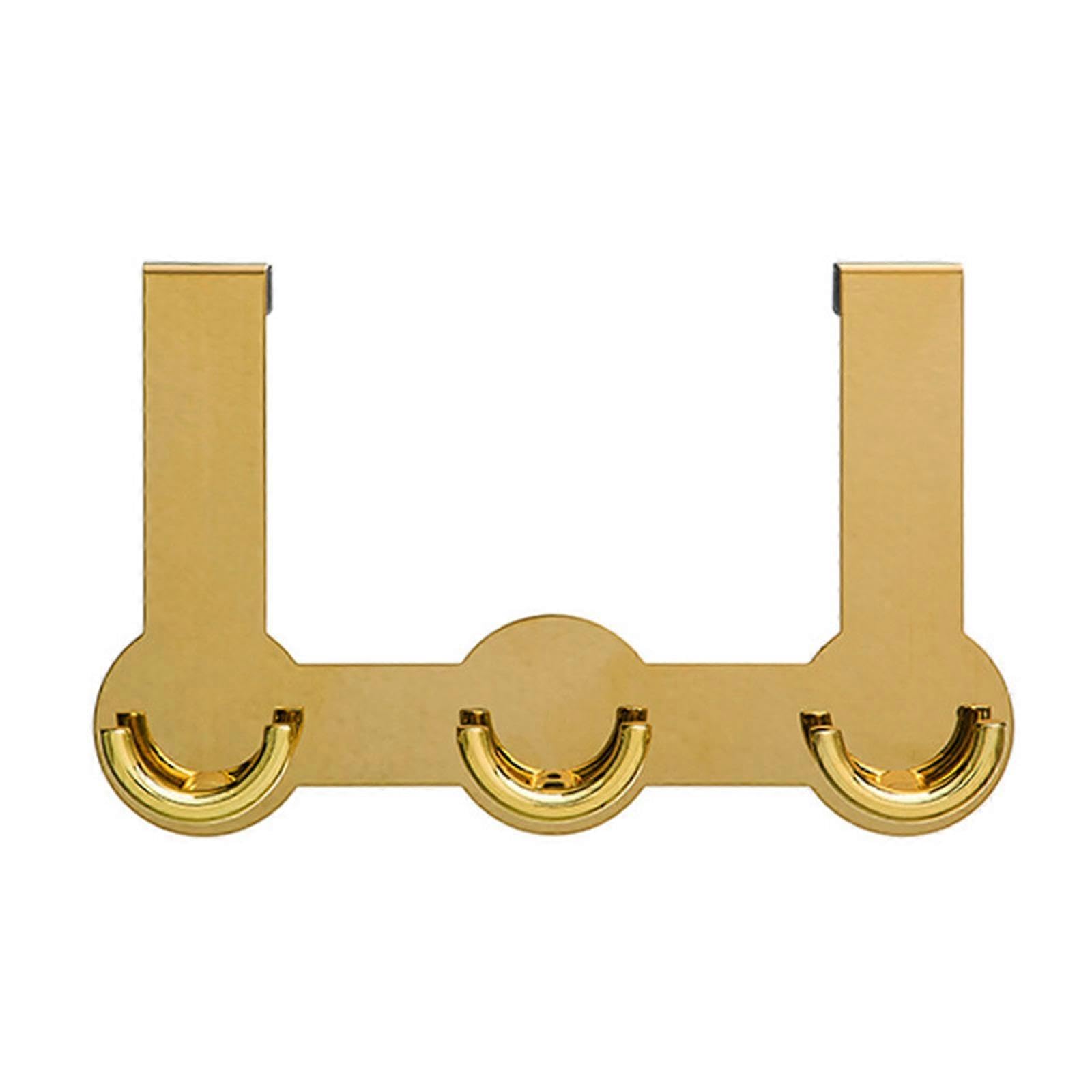 JOYHAPPST Bathroom Shower Door Hook Towel Storage Hangers Punch-Free Metal Hook for Coats