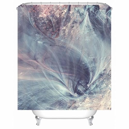 Rideau de douche en polyester motif tornade pour dynamiser la salle de bain - 2