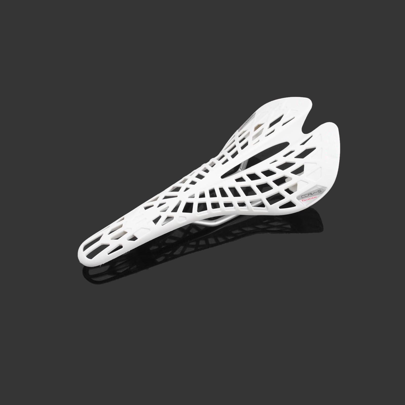Naroote Bike Spider Cushion, Ultra Lightweight Engineering Plastic Seat Saddle, 40 Diversion Holes with 24 Degree Downward Design, Ideal for Mountain, Road & Track Bike (White)