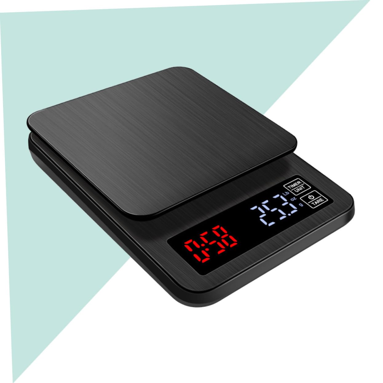 Gatuida 5kg Elektronische Waage mit Timer und Led-display Digitale Küchenwaage für Kochen und Backen mit Präzisionssensoren bis Kapazität Schwarz