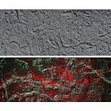 Translucent Volcanic Rock Texture | Lava Rock 3D Wall Panels | FRP Imitation Stone 3D Brick | Resin 3D Wall Panel Black | Transparent Ambiance Wall Panels for Party Wall (Black, Pack of 4 Tiles)