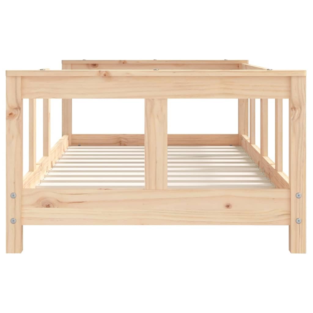 Kinderbett 70x140 cm Massivholz Kiefer mit Lattenrost stabiles Gitterbett für Babyzimmer und Kinderzimmer, geeignet als Juniorbett, umbaubar