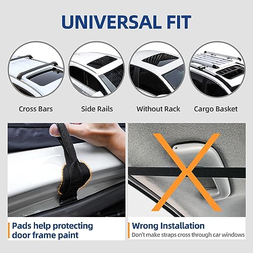 Image of Asinking Car Rooftop Cargo Carrier Bag 20 Cubic Feet, 100% Waterproof Roof Bag Top Luggage Carrier for Any Vehicles with /without Rack Cross Bar, Includes Anti-Slip Mat +4 Door Hooks +Storage Bag +Lock