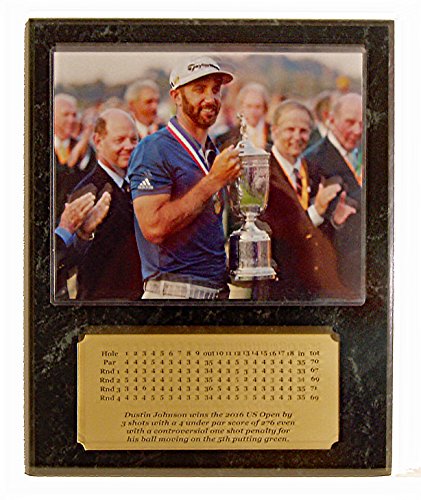 Dustin Johnson 2016 US Open Golf 8x10 Picture Photo Plaque with Engraved Scorecard