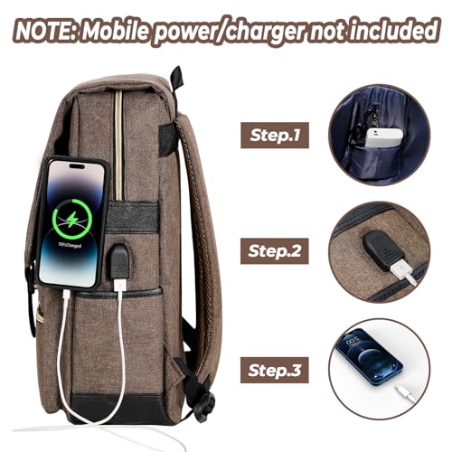 Image of Unisex College Bag Fits up to 15.6'' Laptop Casual Rucksack Waterproof School Backpack Daypacks