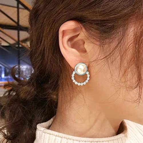 68 Pairs Silver Stud Earrings For Women Multipack, Hypoallergenic Assorted Girls Earring Set Multiple Piercings,Cubic Zirconia Pearl Butterfly Stud Hoop Earring Pack #TOP4