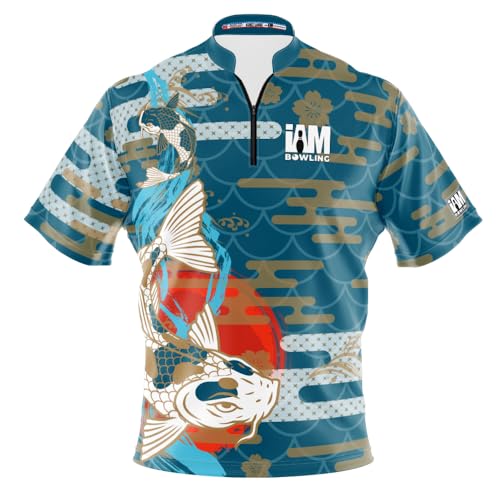 Logo Infusion I AM Bowling Jersey Short Sleeve Sash Collar 2282 Made in USA (US, Alpha, Large, Regular, Regular, Multi)