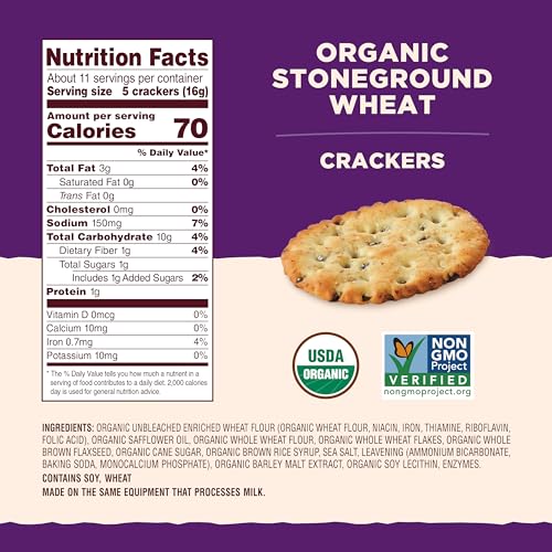 Back To Nature 1000022819 Organic Stoneground Wheat Crackers thumb #4