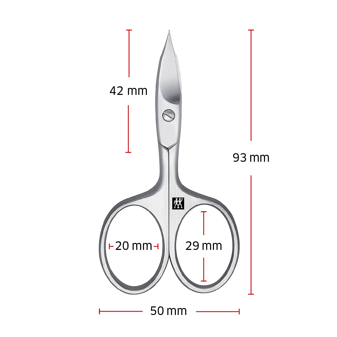ZWILLING Ciseaux à ongles combinés (Ciseaux pour ongles et cuticules, tranchant incurvé et pointe fine pour une coupe précise), Premium, argent, 90 mm