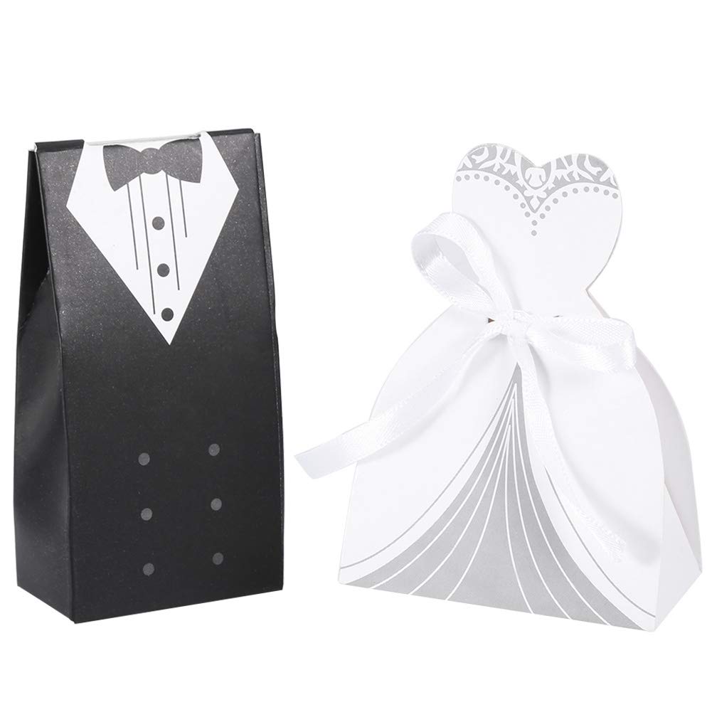 GLGHMH 20 Cajas De Recuerdo De Boda, Cajas Pequeñas De