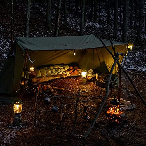 Tente de camping imperméable avec conduit de cheminée pour abri extérieur