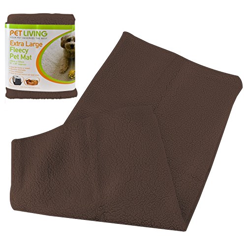 Alfombrilla de forro polar suave para perros y gatos, para cama de perro y cachorro, 100 cm a 100 cm, extra grande (marrón) Cover