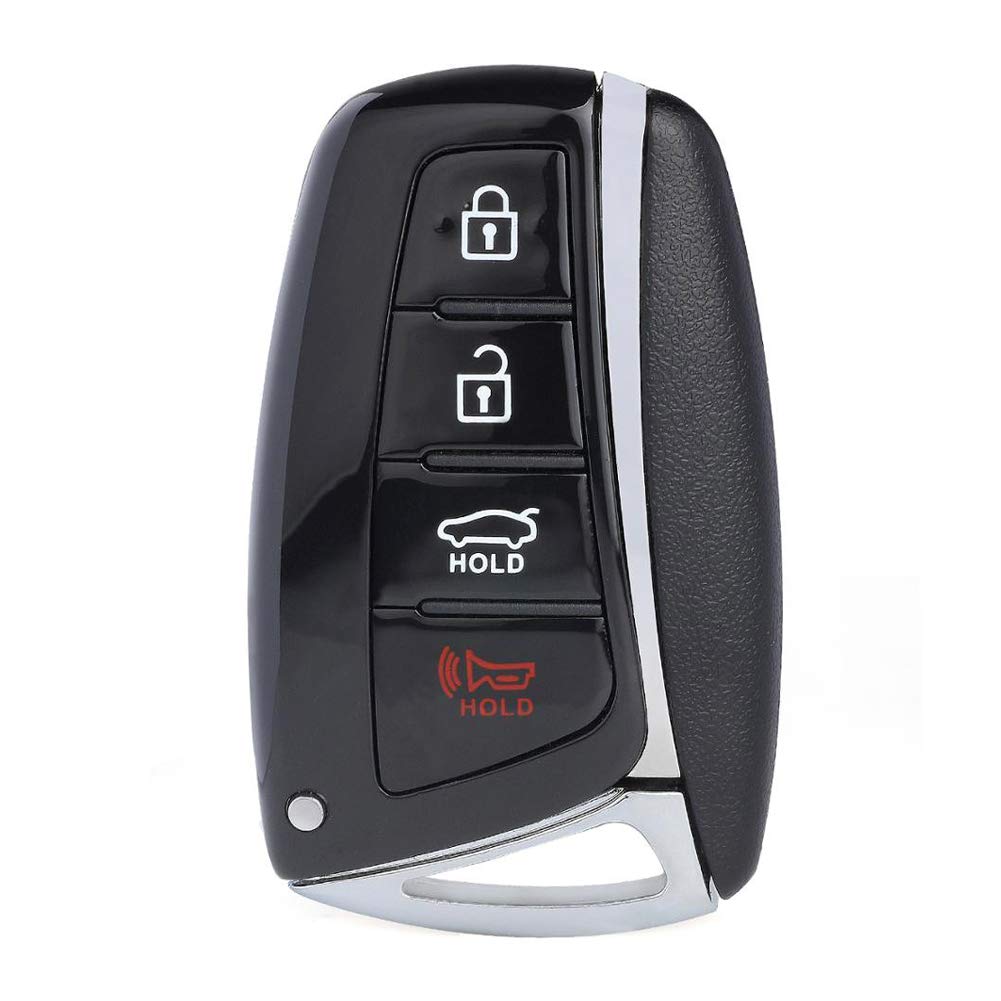 4 Buttons Auto Car Key Fob Case Shell Fob Fit Hyundai Genesis 2013-2015 Santa Fe Equus Azera Replacement Key Case Remote Case (4 Buttons)