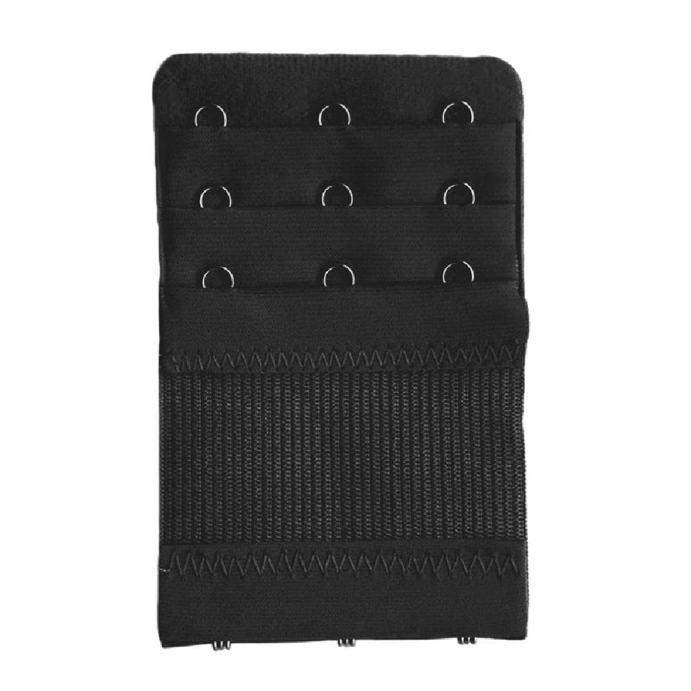 Myazs Women's Black 3 Hooks 3 Rows Bra Extender Soft Strap Extension Belt Lengthened Buckle Nursing Sports Bras For Breastfeeding