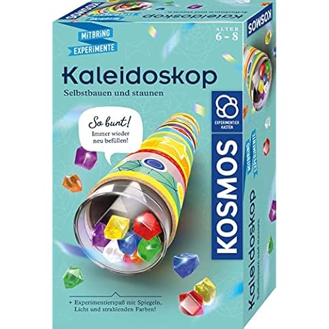 Kosmos 657987 Kaleidoskop, Selbst Bauen und staunen, Experimentier-und Bastel-Set mit Spiegeln, Licht und strahlenden Farben, Wieder befüllbar, Mitbringexperiment zu Optik, Für Kinder ab 6-8 Jahre Cover
