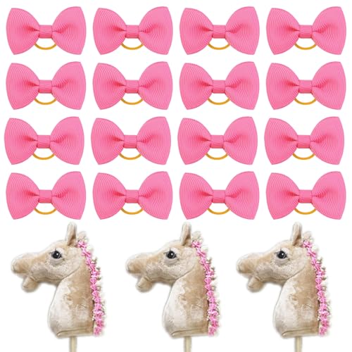 Hobby Horse 16 Stück Schleifen mit Gummibändern, Haustiere Bögen Zubehör für Steckenpferd Lange...