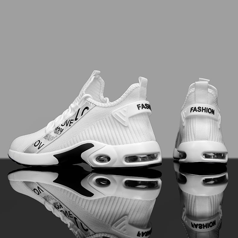 Color-Blocked Orthopedic Comfy Trendy Air Cushion Platform Shoes for Outdoor Walking Jogging Camping, All Seasons Men's Lace Up Sneakers4