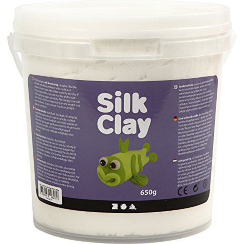 Creativ Company - Creta da modellare Silk Clay, 650 g bianco