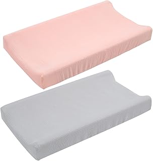 Hohopeti Lençóis Infantis De Algodão Berço Pequeno Completo Para Bebê 2 Peças Trocador De Lençóis Almofada De Colchão De Bebê Capa De Colchão Lavável Capa Protetora De Colchão De Berço