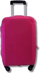 Capa de Mala Protetora Lisa, Tamanho Médio, Material Resistente, (ROSA)