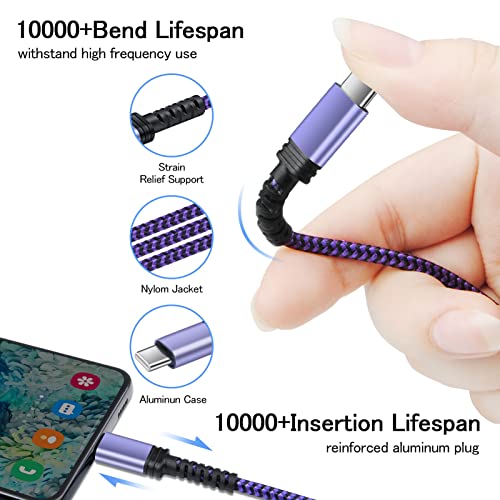 Usb Type C Cable 3Ft 2Pack Fast Charging Cable Android Usb C Charger Phone Cord For Samsung Galaxy S23/S22/A54/A23/S21 Fe/A14/A13/A03S/A53/Z Flip 5 4/Z Fold 5 4,Motorola Edge 5G Uw/Edge/G Play/G Power #TOP3