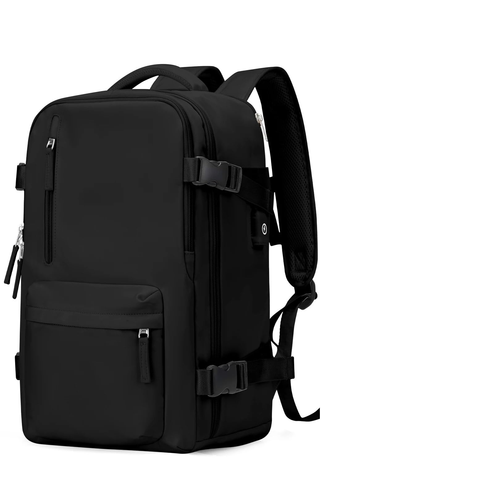 Bolsa De Cabina Mochila de viaje en cabina for mujer, bolso for ordenador portátil, equipaje de mano de gran capacidad, mochila de 45x36x20cm, bolsa resistente al agua de 40x20x25cm(Black,Large)