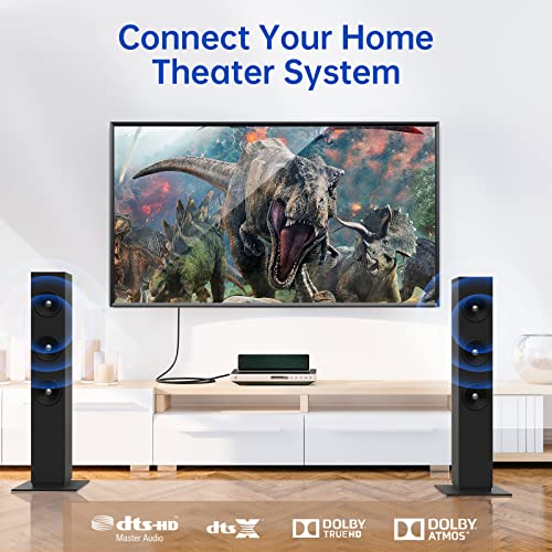 Digital Optical Audio Cable Toslink Cable - [24K Gold-Plated, Ultra-Durable] [S] Syncwire Fiber Optic Male To Male Cord For Home Theater, Sound Bar, Tv, Ps4, Xbox, Playstation & More – 5.9Ft #TOP6