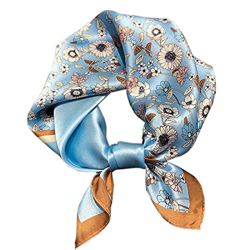 Woman's gift Christmas gift 圣诞礼物 新款真丝丝巾 减龄洋气 时尚小方巾 印花多功能桑蚕丝丝巾