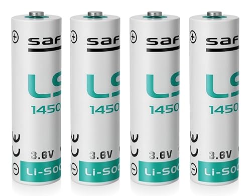 JOZELNK 4 Pack LS14500 AA 3.6V 2600mAH Batteries for Smart Oil Fuel Fauge Device