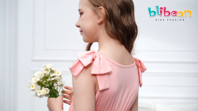 blibean Girl Fashion Bow Sleeveless Sundress Size 6-15 Years