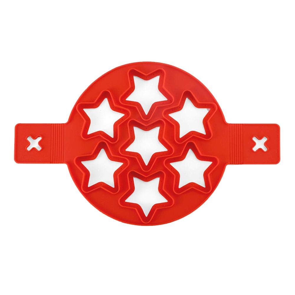 Pancake Mould Egg Ring Maker Silicone Breakfast Baking Cooking Tool Non-Stick 7 Holes