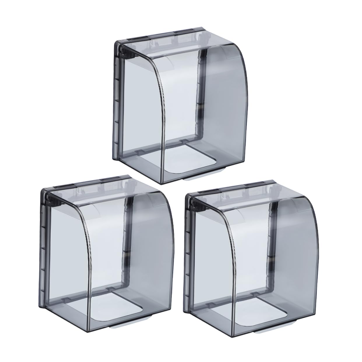 STOBAZA 3 Pcs Waterproof Socket Cover for Bathroom Transparent Wall Outlet Protector Weatherproof 86 Type Outlet for Electrical Outlets