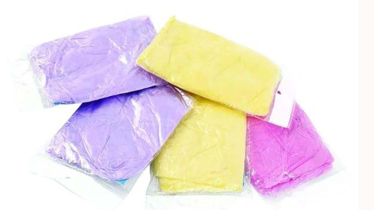 6 Pack - Disposable Raincoat, Small Size, Assorted Colours – Unisex Waterproof Emergency Rain Card | Compact, Easy to Carry, Thin Plastic, Multi-Color, Ideal for Travel & Outdoor Use-picture-18
