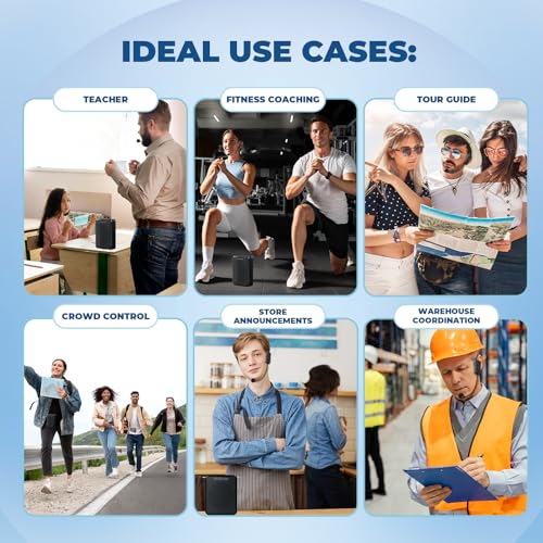 Image of WinBridge Voice Amplifier Wireless Microphone, Portable Speaker Microphone with Bluetooth, Personal Voice Enhancer Clear Original Sound, Small PA System for Teachers, Public Speaking 15W WB008