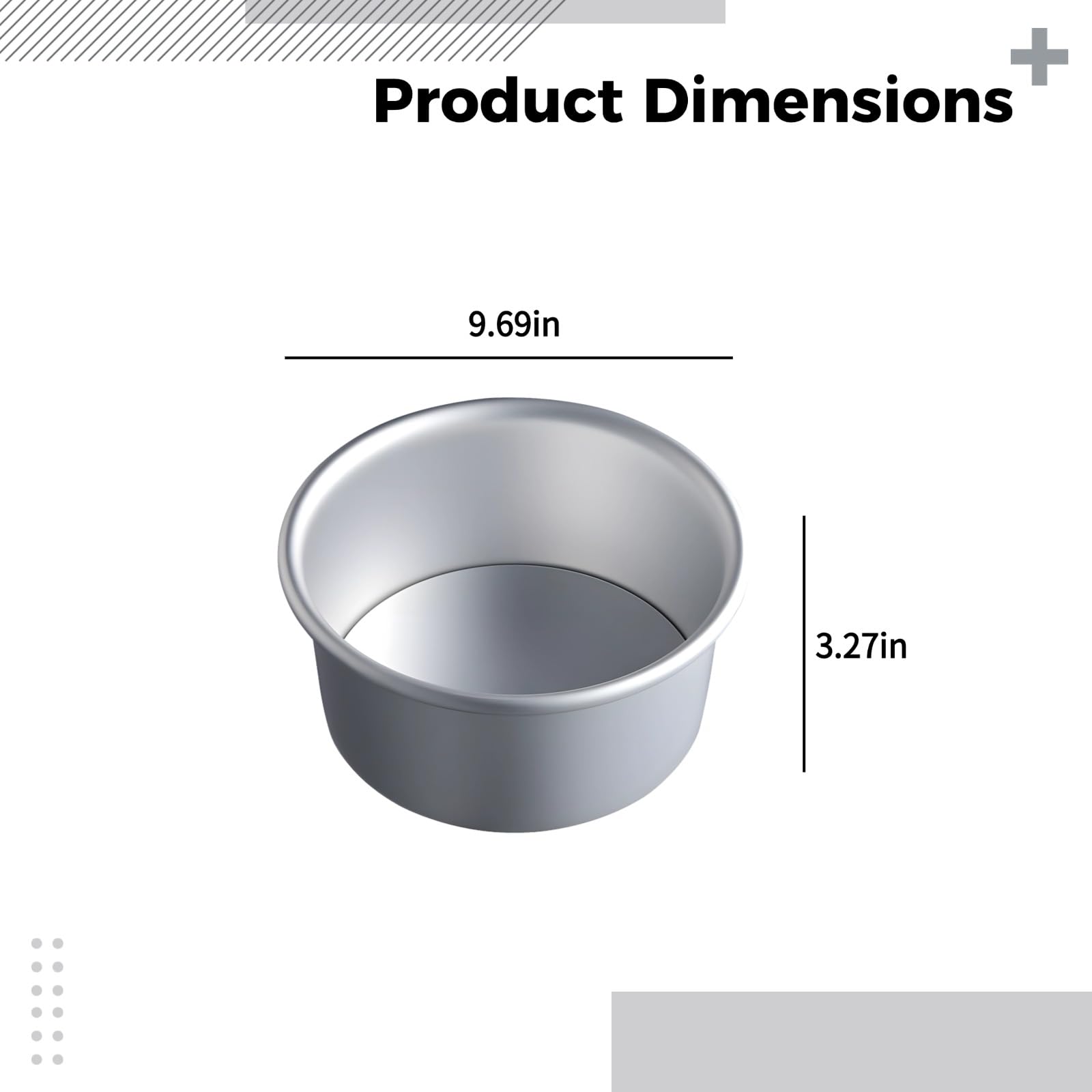 Kuchenform 9 Zoll, aus eloxiertem Aluminium mit auslaufsicherem Design und herausnehmbarem Boden, antihaftbeschichtet, ideal für Cheesecake, Mousse und Backen zu Hause, für gleichmäßige Ergebnisse