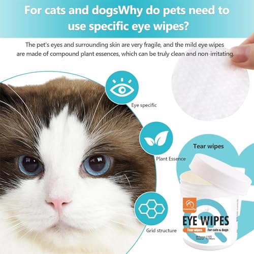 Pet Wipes for Cats & Dogs, Grooming Wipes for Eyes, Paws, Ears, Nose, Unscented Soft Pet Tear Stain Remover Wipes 150 Pads Pet Wipes for Cats & Dogs, Grooming Wipes for Eyes, Paws, Ears, Nose, Unscented Soft Pet Tear Stain Remover Wipes 150 Pads