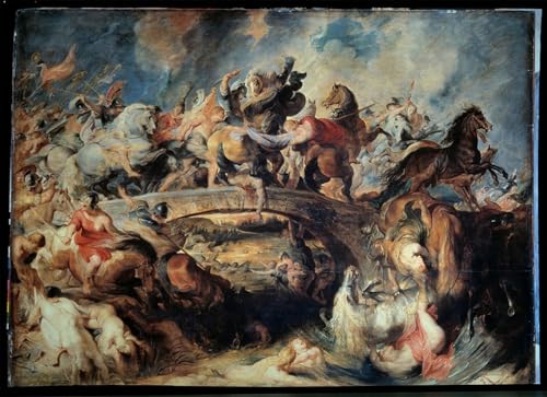 La Bataille des Amazones Peinture de Peter Paul Rubens Impression Toile Salon 60x90cm
