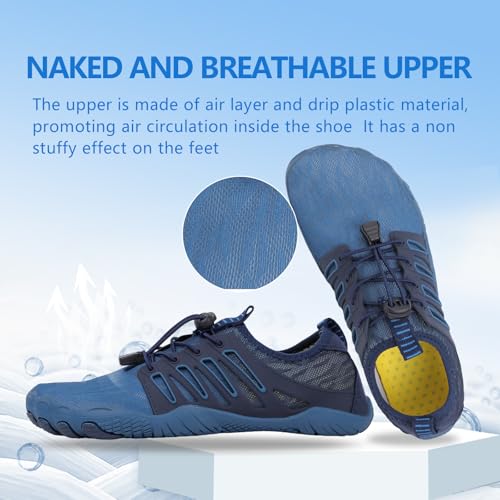 Image of SIOSNETA Hike Barefoot Shoes for Women Men, Breathable Non-Slip Athletic Footwear, Wide Toe Water Shoes for Hiking, Non-Slip Neuropathy Shoes for Women Men, Grounded Comfort wear